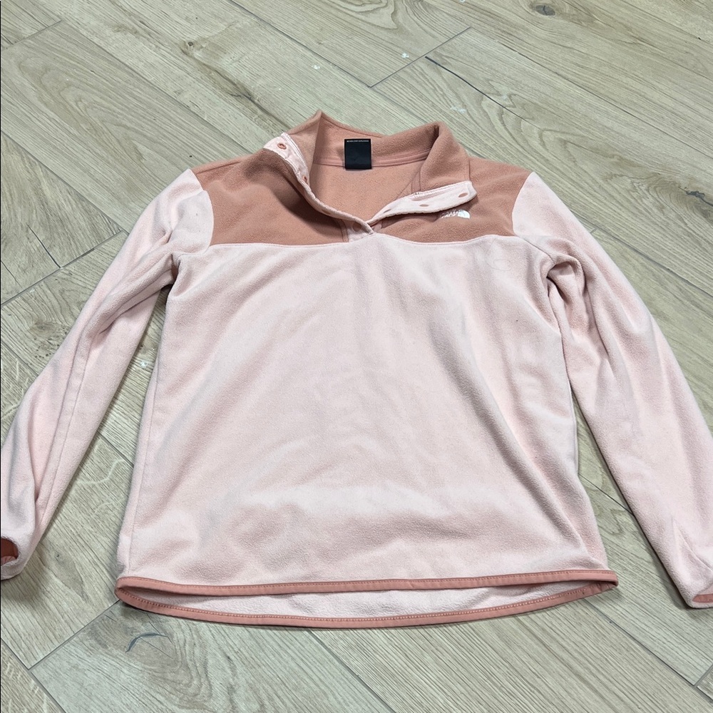 The North Face Pink pull over fleece Sweater